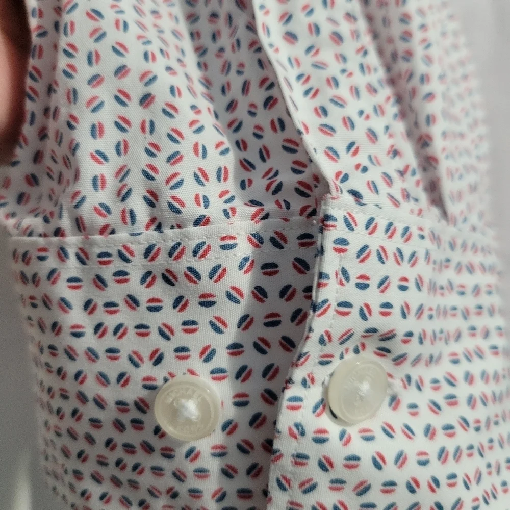 Michael Kors Mens Slim Fit Button-down Shirt XXL Multicolor - Picture 3 of 7